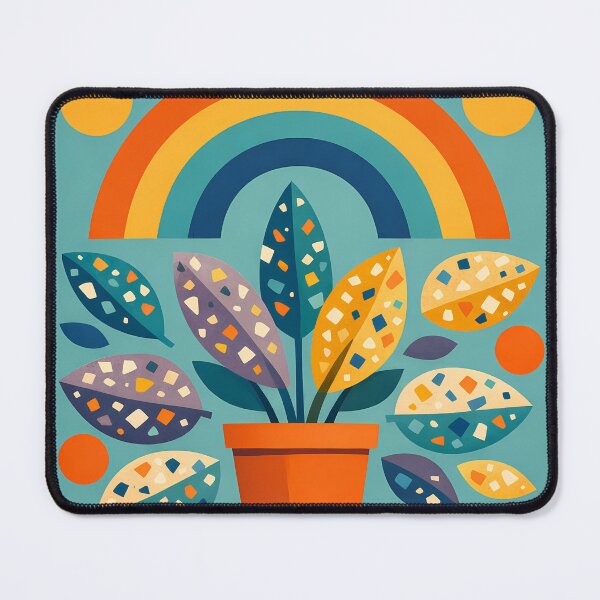 Item preview, Terrazzo Potted Plant with Rainbow designed and sold by InkSmithery.