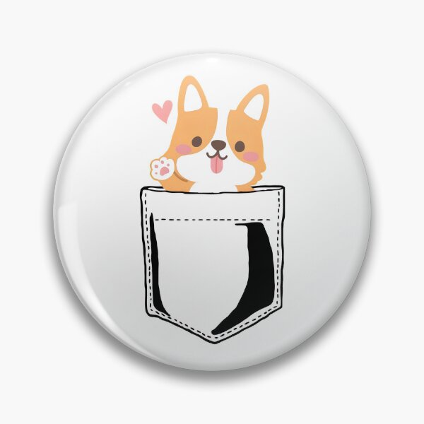 Artikelvorschau, Winkender Pocket Corgi entworfen und verkauft von OlyvieArt.