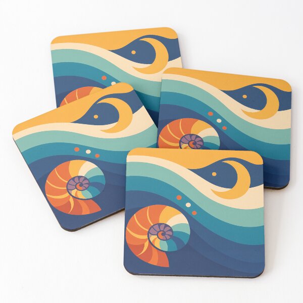 Item preview, Nautilus Shell in Flowing Gradient Waves designed and sold by InkSmithery.