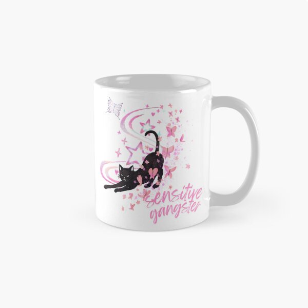 Item preview, Sensitive Gangster Black Cat Butterfly  designed and sold by karolina lindy.
