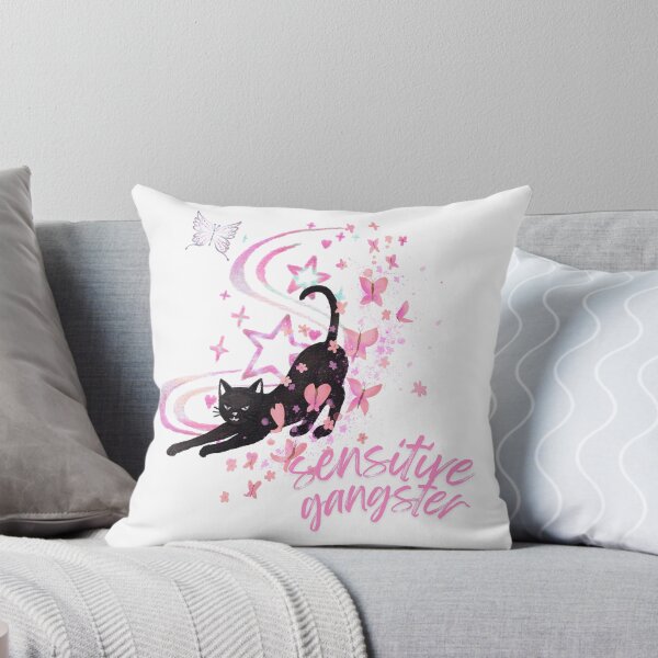 Item preview, Sensitive Gangster Black Cat Butterfly  designed and sold by karolina lindy.