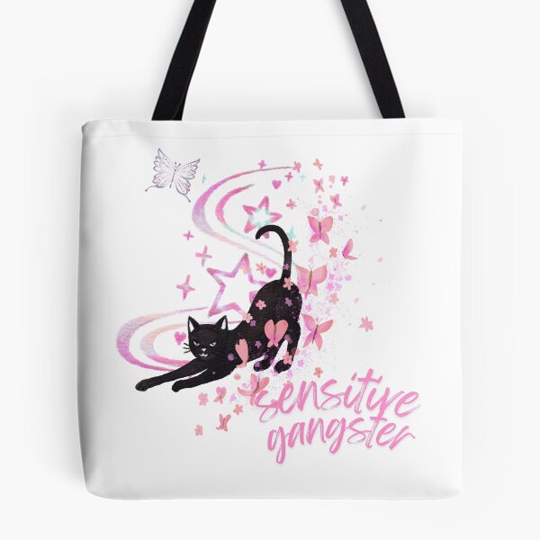 Item preview, Sensitive Gangster Black Cat Butterfly  designed and sold by karolina lindy.