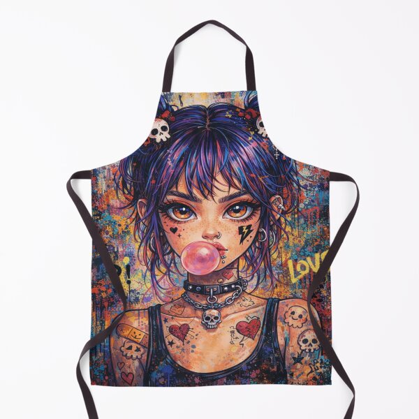 Item preview, Punk Rock Graffiti Girl - Colorful Grunge Anime Street Art designed and sold by myforestfog.