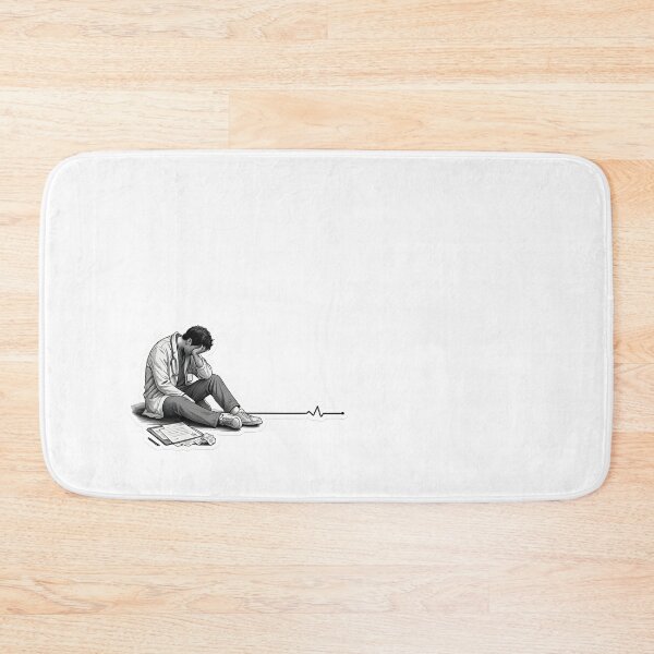 Item preview, Burnt Out Doctor Sticker | Medical Fatigue Illustration | Healthcare Worker Mental Health Art designed and sold by Medico Design .