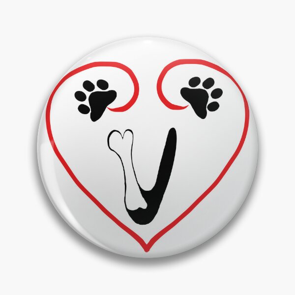 Item preview, Heart dog with the letter U designed and sold by acreació.
