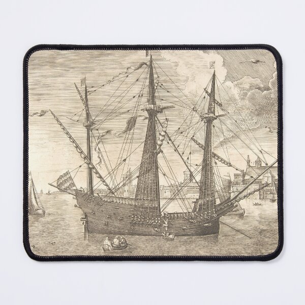 Item preview, Three-Master Ship Anchored | Nautical Art designed and sold by GammaRay.