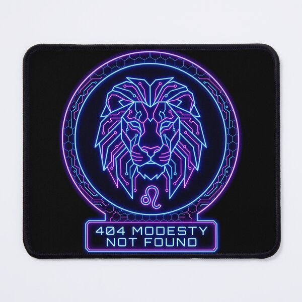 Item preview, Leo Cyberpunk Zodiac 404 Modesty Not Found Funny Astrology  designed and sold by StillWildink.