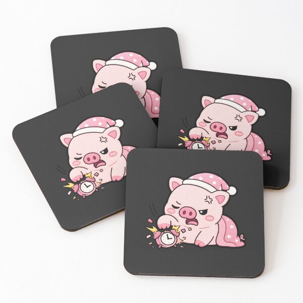 Item preview, Alarm Pig Cute Kawaii Cartoon Design designed and sold by ColorSplash123.