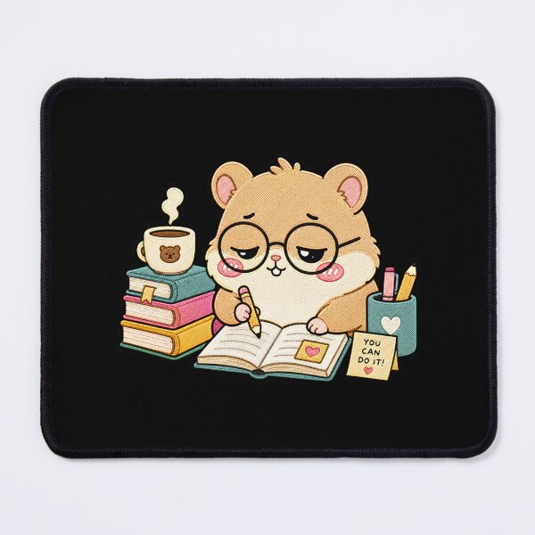 Item preview, Study Hamster Cute Kawaii Cartoon Design designed and sold by ColorSplash123.