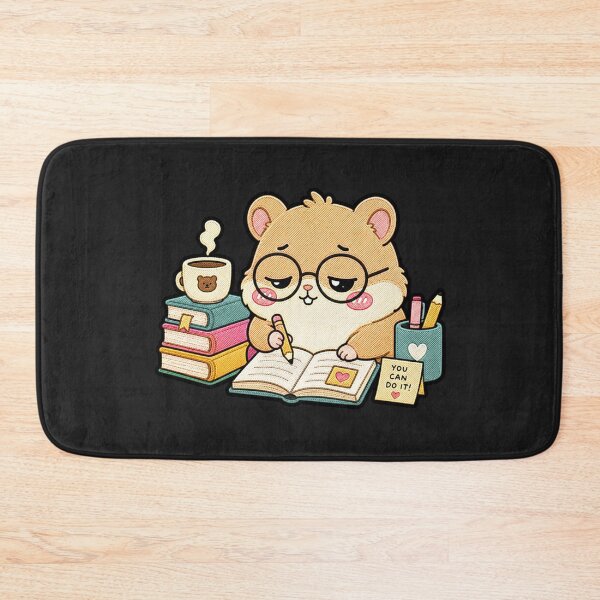 Item preview, Study Hamster Cute Kawaii Cartoon Design designed and sold by ColorSplash123.