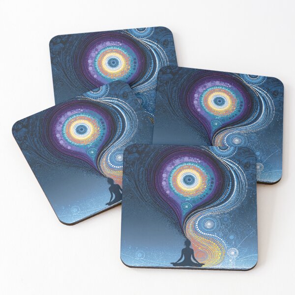 Item preview, Dot Art - Yoga practitioner sitting in meditation designed and sold by Made-by-Gus.