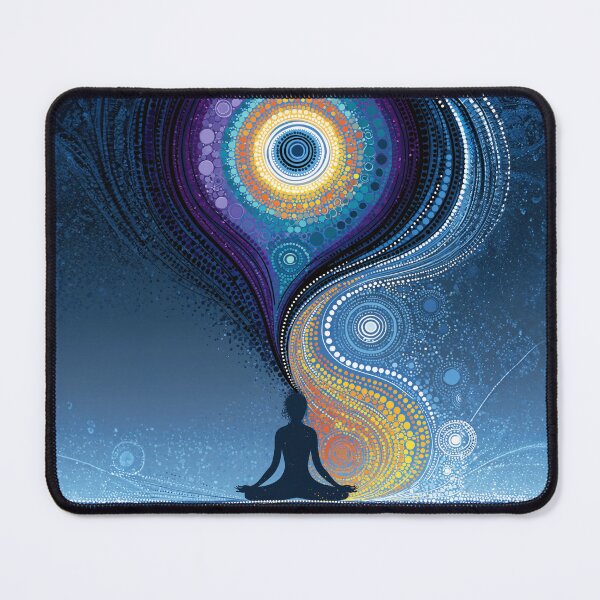 Item preview, Dot Art - Yoga practitioner sitting in meditation designed and sold by Made-by-Gus.