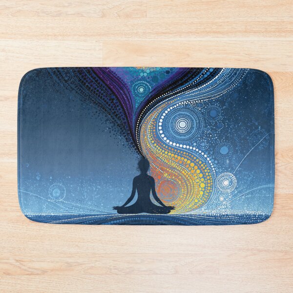 Item preview, Dot Art - Yoga practitioner sitting in meditation designed and sold by Made-by-Gus.