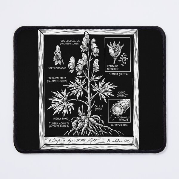 Item preview, Bram Stoker Wolfsbane - Dracula Botanical Study - Dark Academia designed and sold by nbg2012.