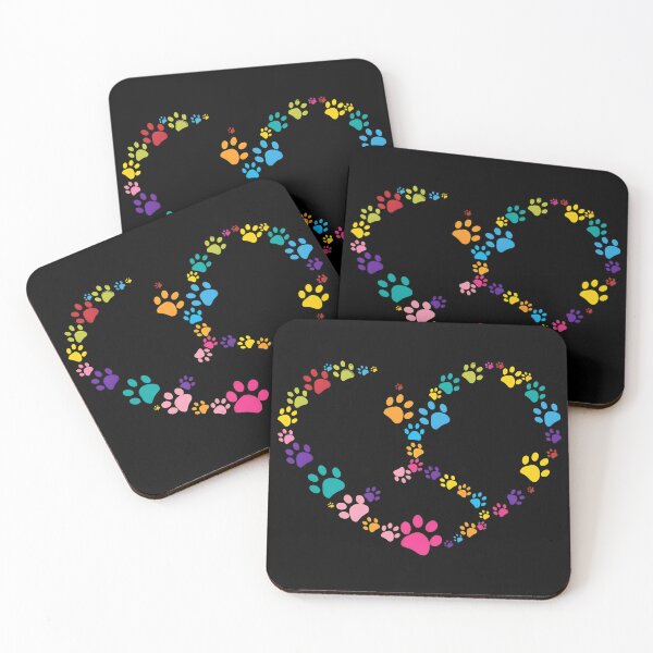 Item preview, Dog Paw Print Heart Peace Sign Dog Lovers designed and sold by OlyvieArt.