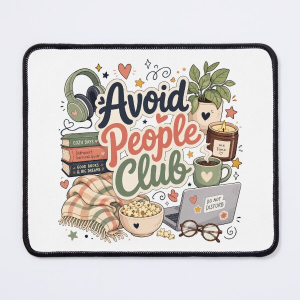 Item preview, Avoid People Club Introvert Humor Cozy designed and sold by HandicraftArt.