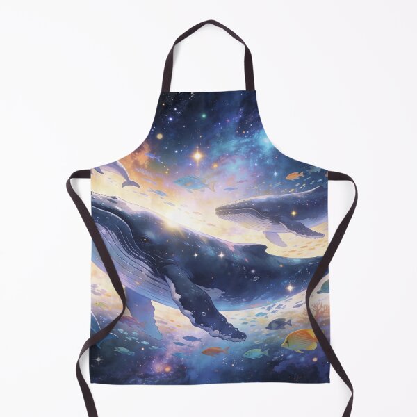 Item preview, Whales & Sea Life in the Cosmos, Lively Cosmic Ocean Wall Art Print designed and sold by BlareBlare.