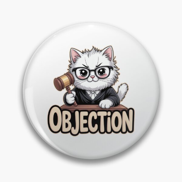Item preview, An angry lawyer cat raises an objection in the case. designed and sold by Wennity.