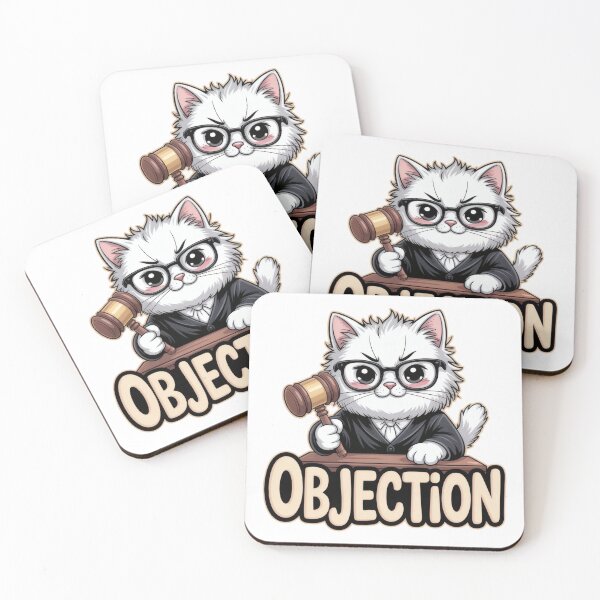 Item preview, An angry lawyer cat raises an objection in the case. designed and sold by Wennity.