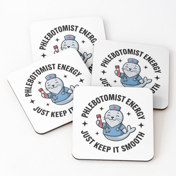 Item preview, Funny Cute Seal Phlebotomist Nurse Energy Just Keep It Smooth Medical Lab Week Gift designed and sold by ClinicalHubs.