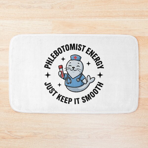 Item preview, Funny Cute Seal Phlebotomist Nurse Energy Just Keep It Smooth Medical Lab Week Gift designed and sold by ClinicalHubs.