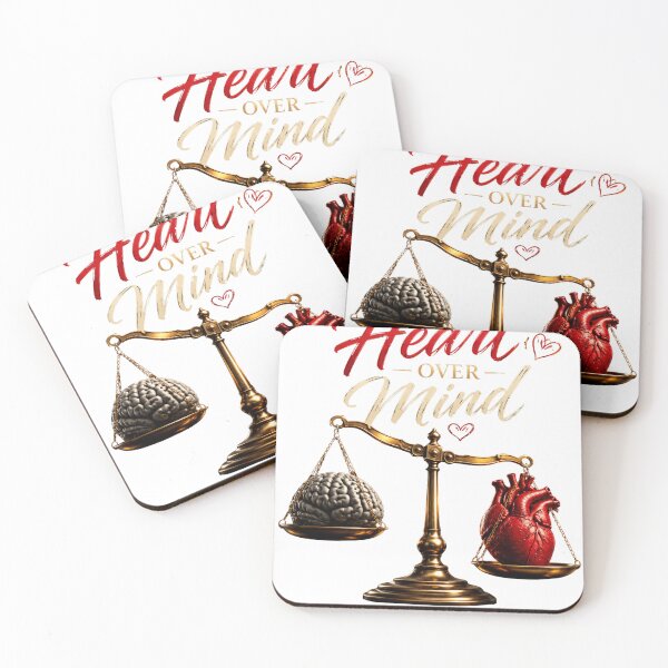 Item preview, Heart Over Mind – Romantic Love Quote Design for Couples designed and sold by JagrDesigns.