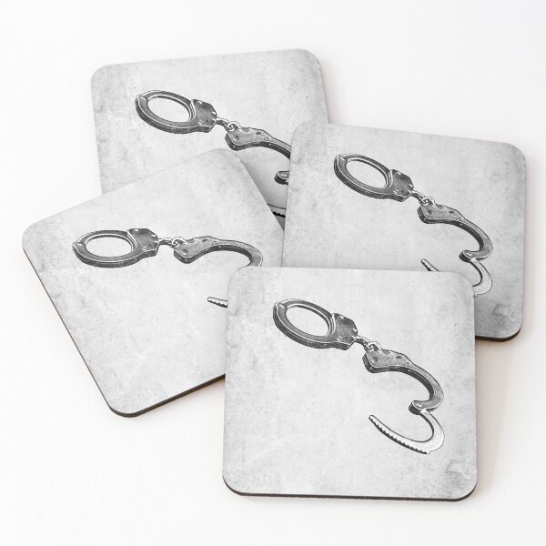 Item preview, Steel Handcuffs One Open Crime Noir Hardware designed and sold by Ghoul Enterprises.