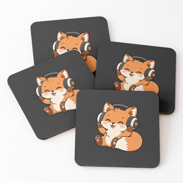 Item preview, Music Fox Cute Kawaii Cartoon Design designed and sold by ColorSplash123.