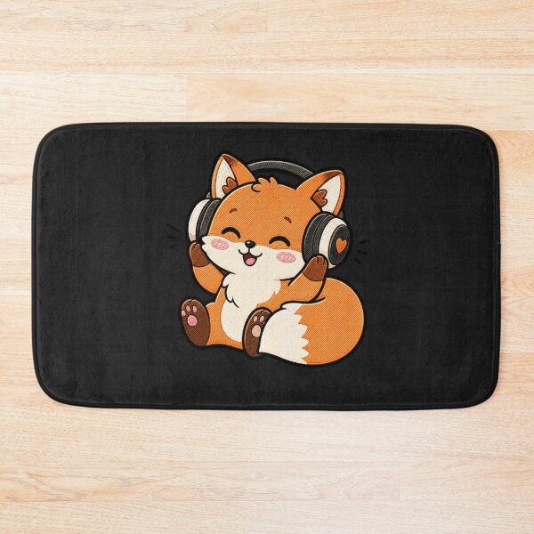 Item preview, Music Fox Cute Kawaii Cartoon Design designed and sold by ColorSplash123.