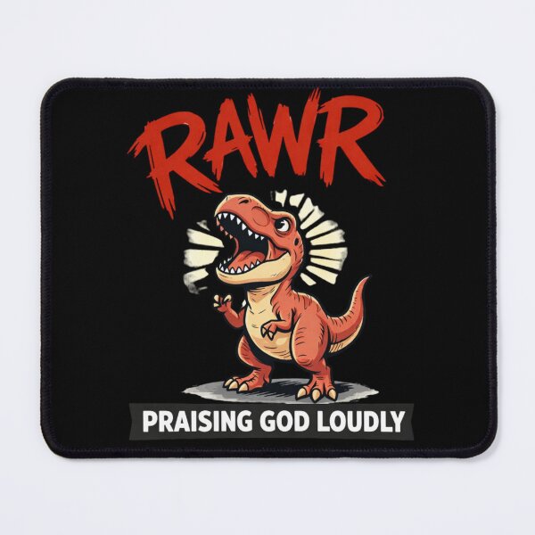 Item preview, RAWR Christian Dinosaur Shirt – Praising God Loudly Funny Faith T-Rex Tee designed and sold by ArtsBorn2Create.