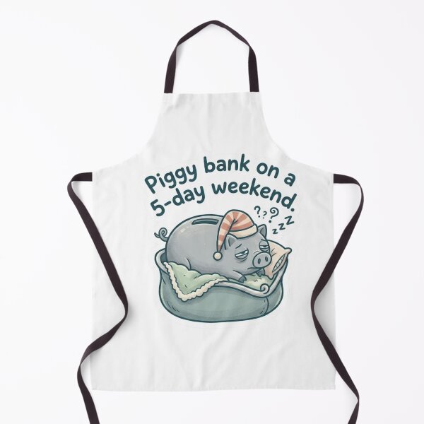 Item preview, Piggy Bank On A 5 Day Weekend Funny Pig designed and sold by JeevanStickers.