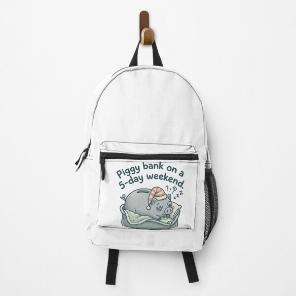 Item preview, Piggy Bank On A 5 Day Weekend Funny Pig designed and sold by JeevanStickers.