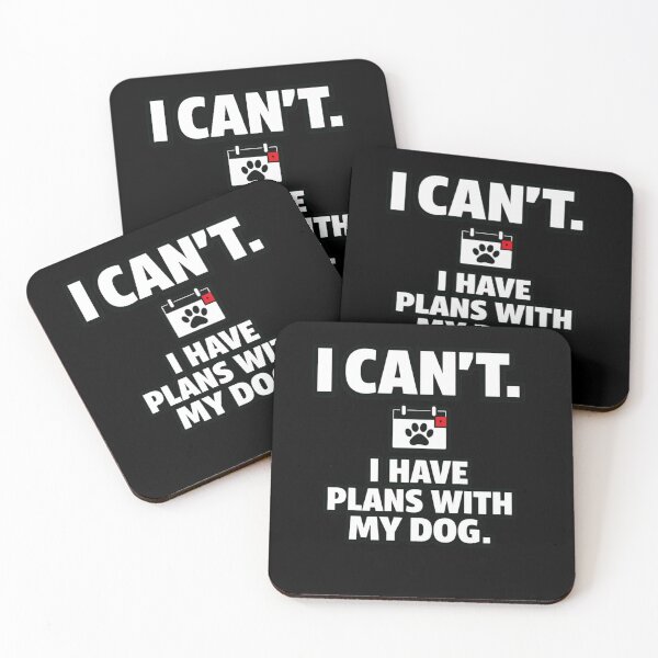 Item preview, I Can’t I Have Plans With My Dog Funny Dog Lover Shirt Pet Humor Design designed and sold by Timeless Junction.