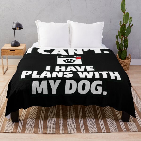 Item preview, I Can’t I Have Plans With My Dog Funny Dog Lover Shirt Pet Humor Design designed and sold by Timeless Junction.