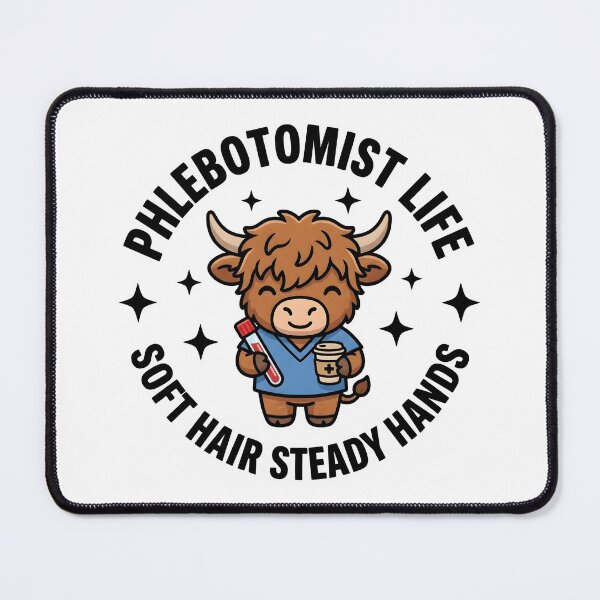 Item preview, Funny Highland Cow Phlebotomist Life Cute Medical Lab Tech Design for National Phlebotomists Recognition Week designed and sold by ClinicalHubs.