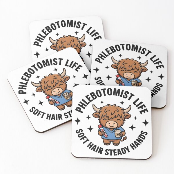 Item preview, Funny Highland Cow Phlebotomist Life Cute Medical Lab Tech Design for National Phlebotomists Recognition Week designed and sold by ClinicalHubs.