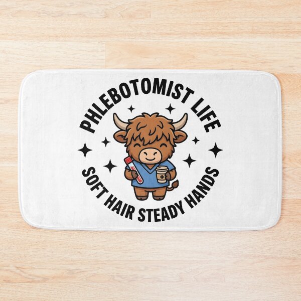 Item preview, Funny Highland Cow Phlebotomist Life Cute Medical Lab Tech Design for National Phlebotomists Recognition Week designed and sold by ClinicalHubs.