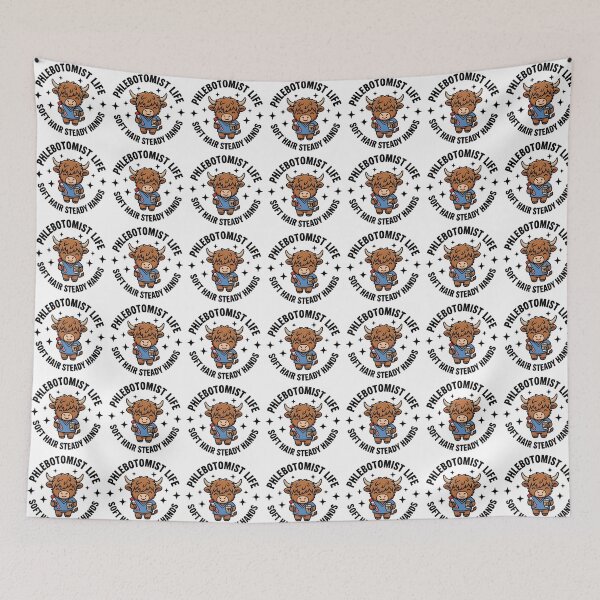 Item preview, Funny Highland Cow Phlebotomist Life Cute Medical Lab Tech Design for National Phlebotomists Recognition Week designed and sold by ClinicalHubs.