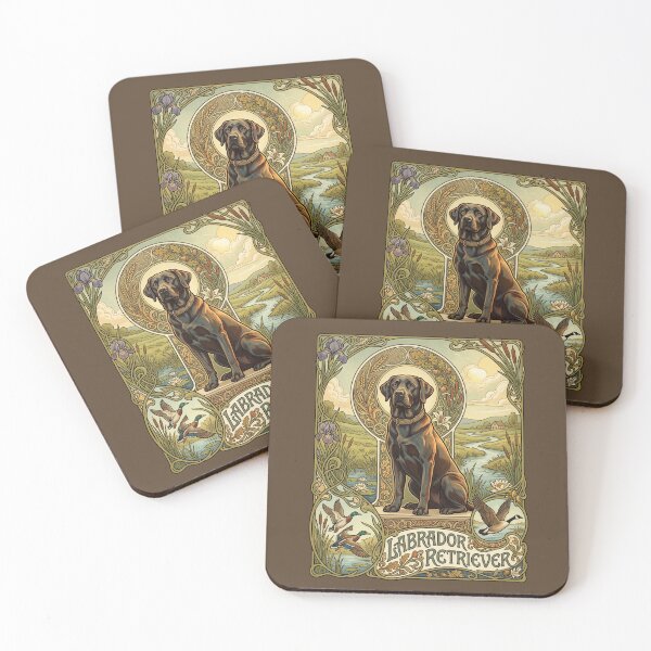 Item preview, Labrador Retriever Art Nouveau Illustration designed and sold by Comfort-shirt.