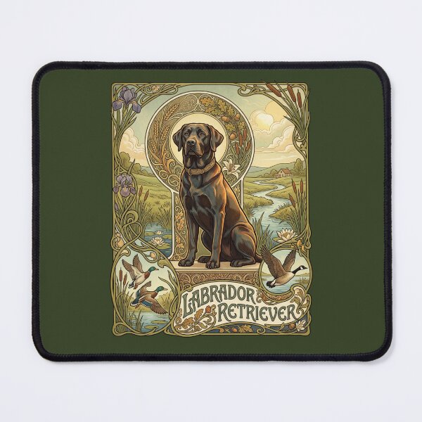 Item preview, Labrador Retriever Art Nouveau Illustration designed and sold by Comfort-shirt.