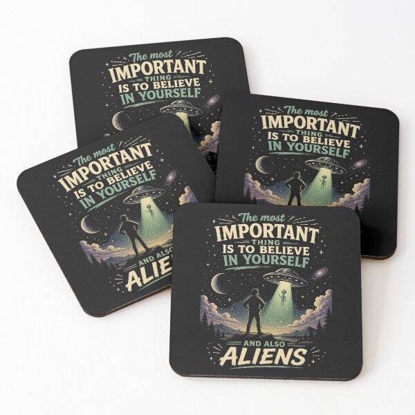 Item preview, Believe in Yourself (And Also Aliens) designed and sold by ChickenFund.