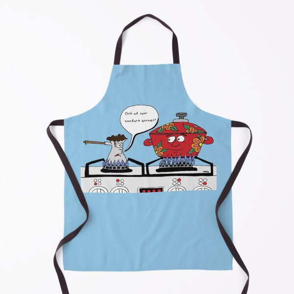 Item preview, Funny Kitchen Pun – Out of Your Comfort Burner? designed and sold by MyxaART.