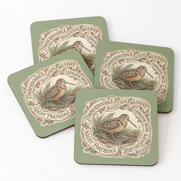 Item preview, American Woodcock - Vintage Illustration with Nicknames designed and sold by Comfort-shirt.