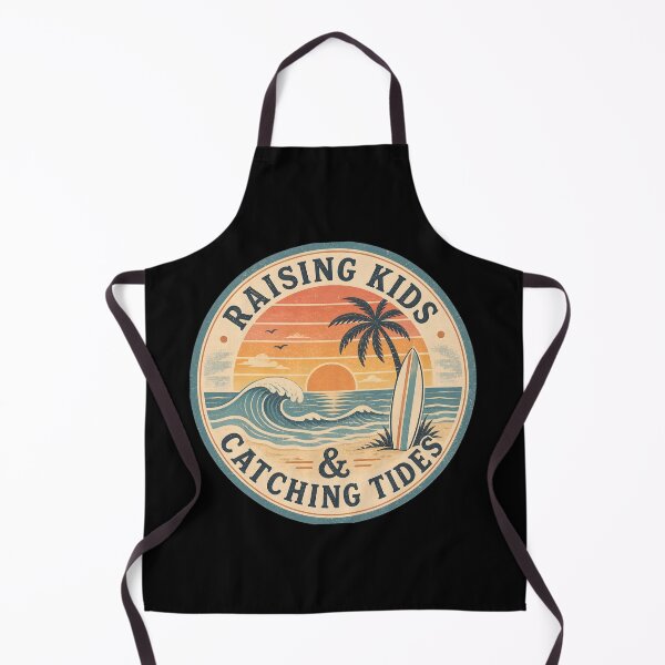 Item preview, Pegatina vintage de surf con temática de crianza infantil y puesta de sol retro en la playa. designed and sold by FestivityFinds.
