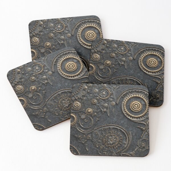 Item preview, Steampunk 3D Cog Black Pattern Grungy designed and sold by GrinGalore.