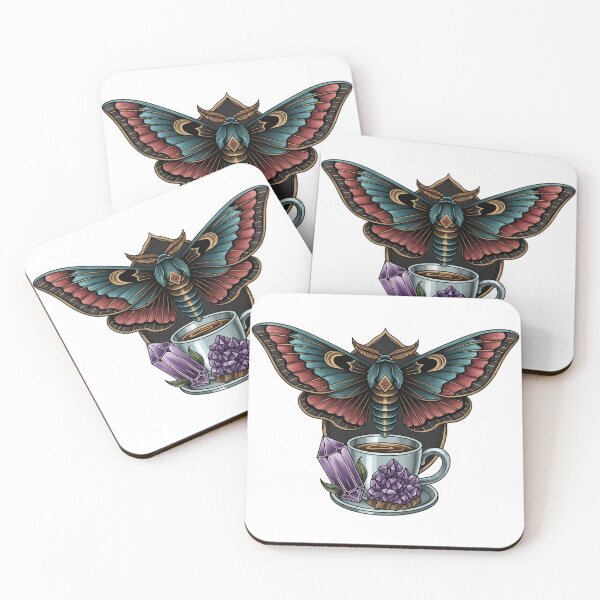 Item preview, Amethyst Crystal Moth Apothecary Coffee Cup Gift designed and sold by IllumeInk.