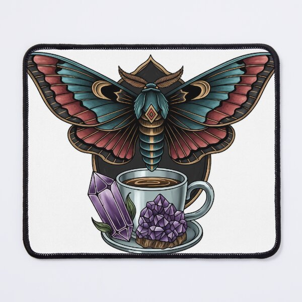 Item preview, Amethyst Crystal Moth Apothecary Coffee Cup Gift designed and sold by IllumeInk.