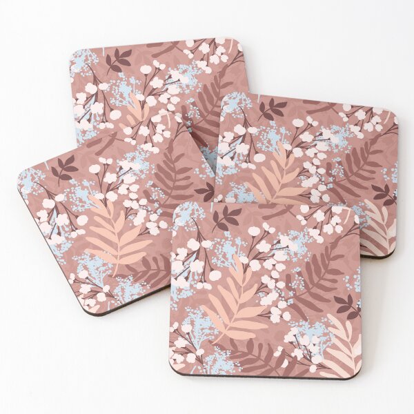 Item preview, Soft Dusty Rose Botanical Floral Pattern with Romantic Wildflowers designed and sold by Zajumaris Art & Heart.