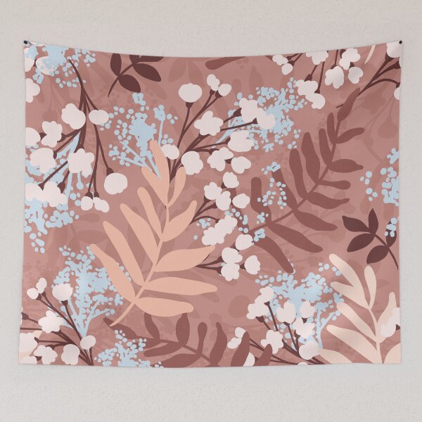 Item preview, Soft Dusty Rose Botanical Floral Pattern with Romantic Wildflowers designed and sold by Zajumaris Art & Heart.