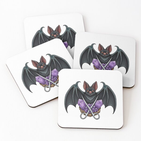 Item preview, Amethyst Crystal Bat Silver Medical Scissors and Violet Gift designed and sold by IllumeInk.